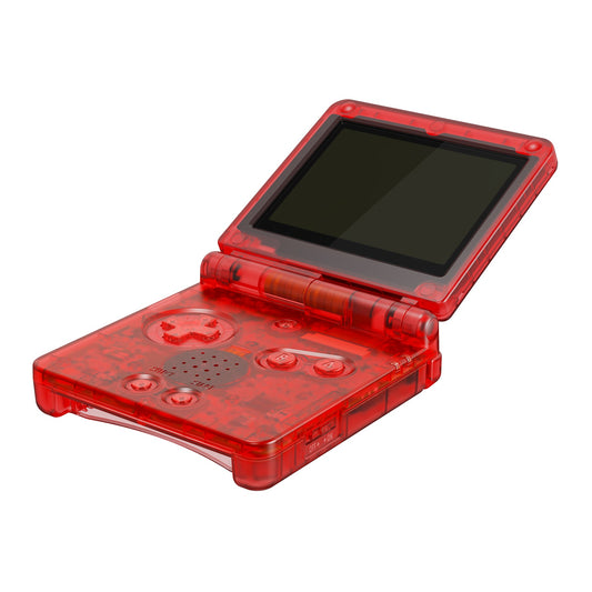 eXtremeRate Retail IPS Ready Upgraded eXtremeRate Clear Red Custom Replacement Housing Shell for Gameboy Advance SP GBA SP ¨C Compatible with Both IPS & Standard LCD ¨C Console & Screen NOT Included - ASPM5002