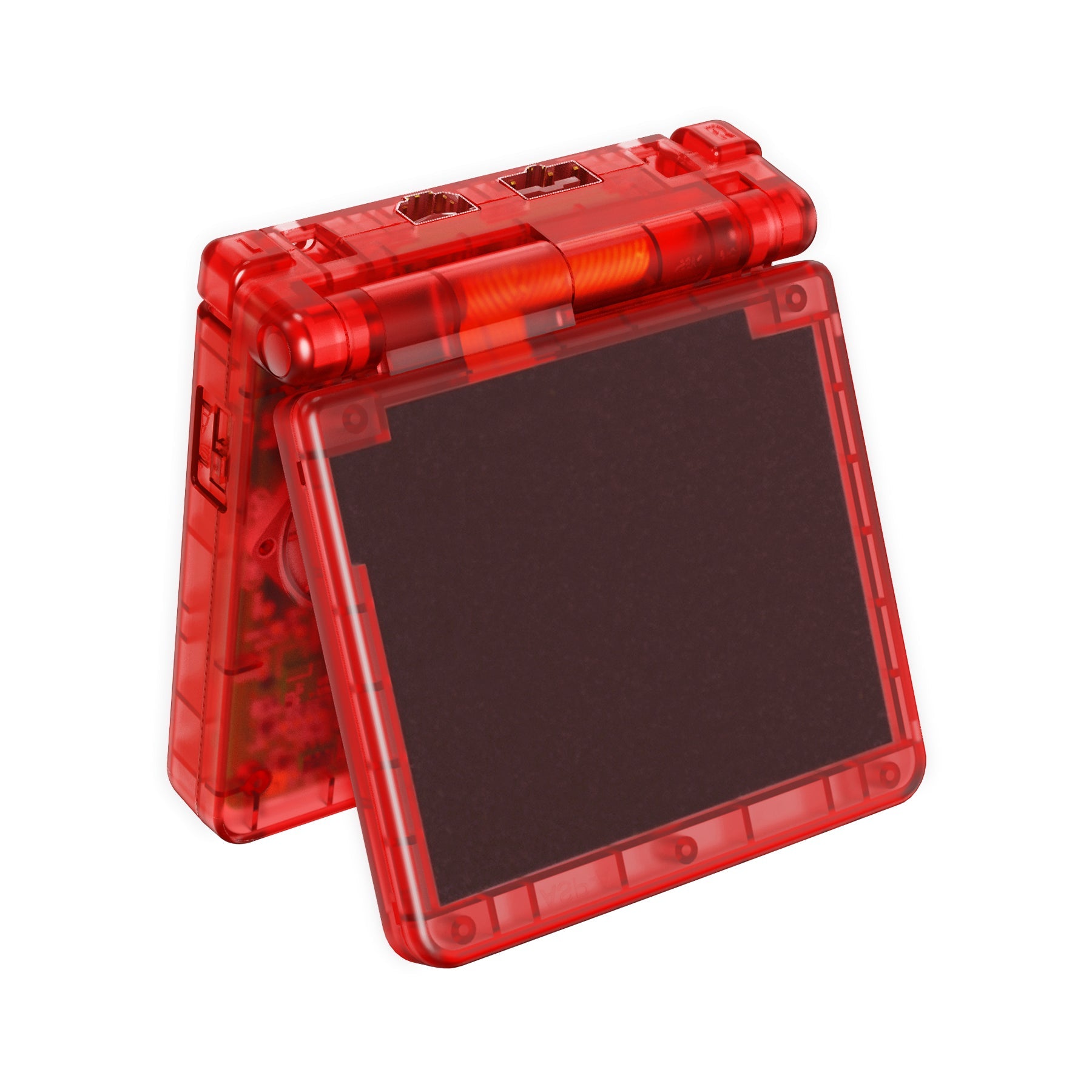 eXtremeRate Retail IPS Ready Upgraded eXtremeRate Clear Red Custom Replacement Housing Shell for Gameboy Advance SP GBA SP ¨C Compatible with Both IPS & Standard LCD ¨C Console & Screen NOT Included - ASPM5002