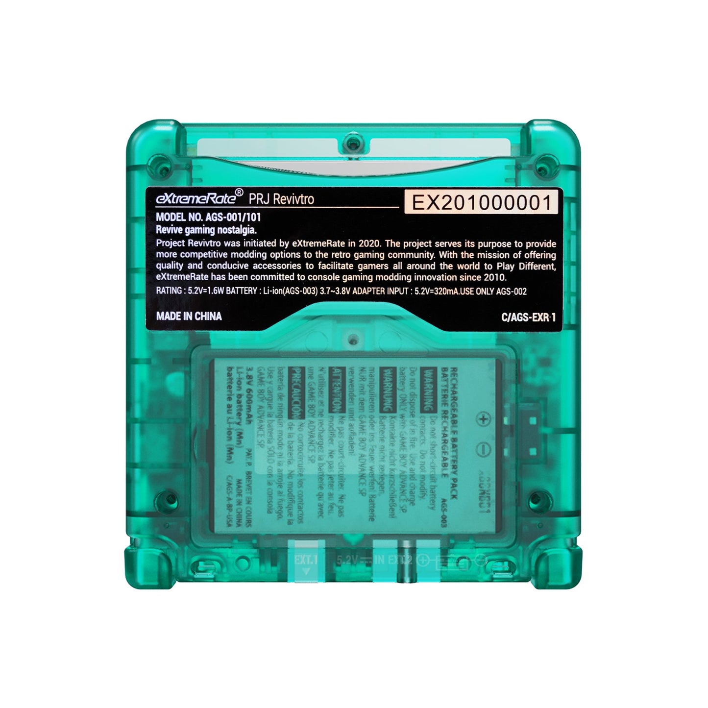 eXtremeRate Retail IPS Ready Upgraded eXtremeRate Emerald Green Custom Replacement Housing Shell for Gameboy Advance SP GBA SP ¨C Compatible with Both IPS & Standard LCD ¨C Console & Screen NOT Included - ASPM5003