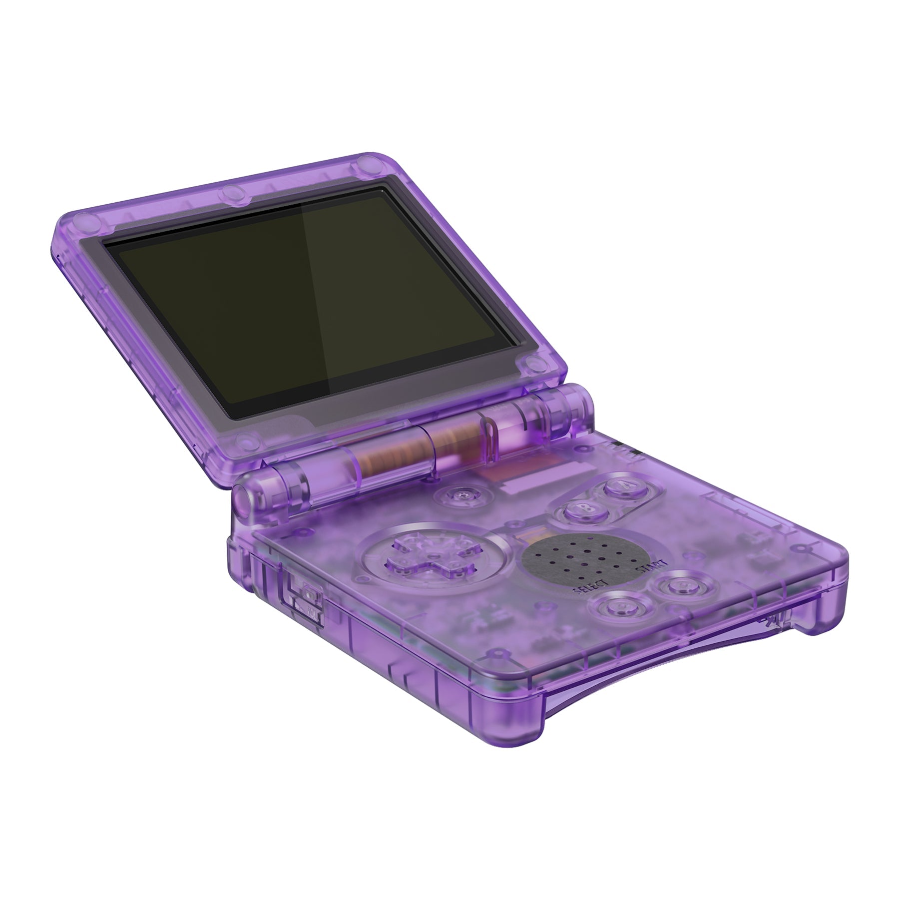 eXtremeRate Retail IPS Ready Upgraded eXtremeRate Clear Atomic Purple Custom Replacement Housing Shell for Gameboy Advance SP GBA SP ¨C Compatible with Both IPS & Standard LCD ¨C Console & Screen NOT Included - ASPM5005