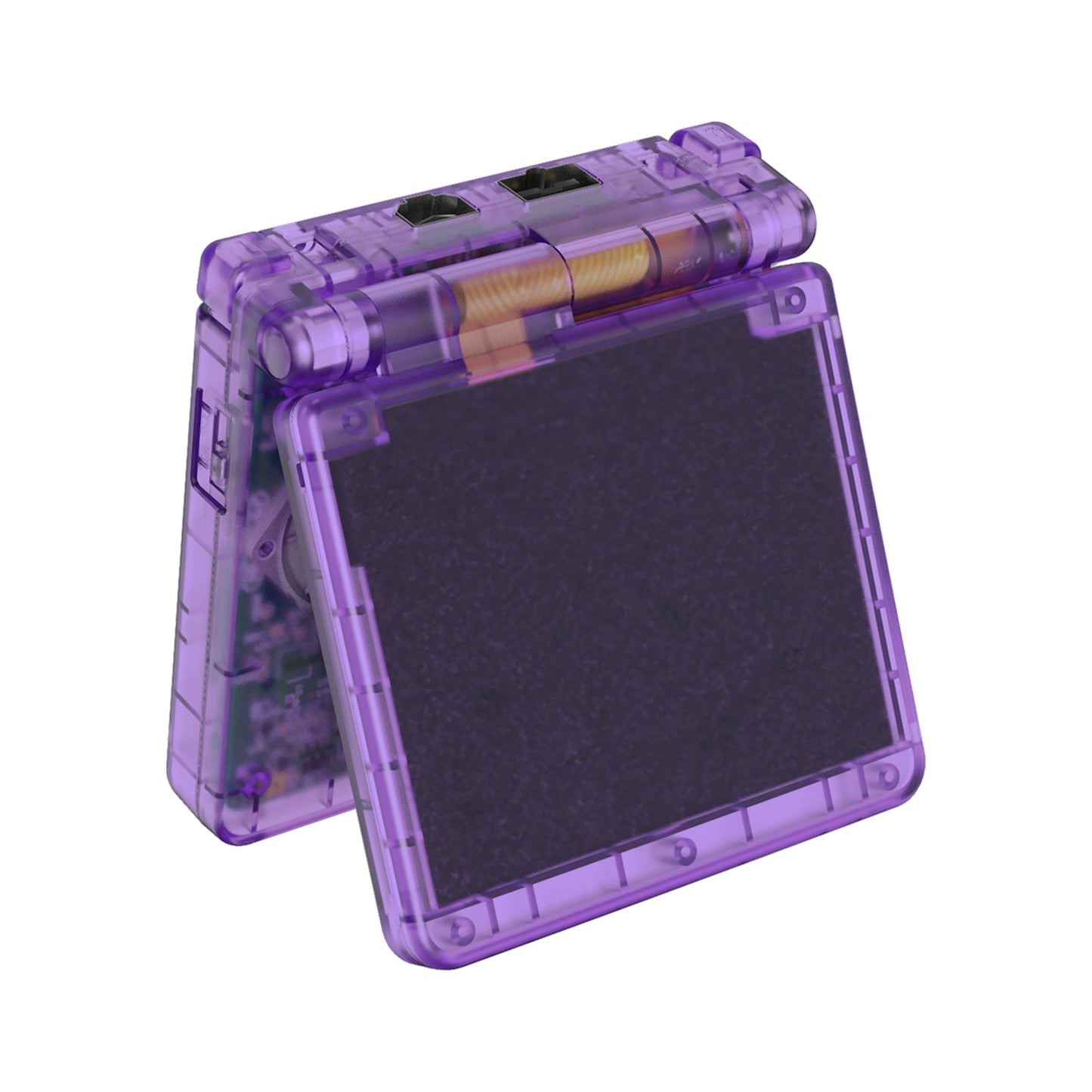 eXtremeRate Retail IPS Ready Upgraded eXtremeRate Clear Atomic Purple Custom Replacement Housing Shell for Gameboy Advance SP GBA SP ¨C Compatible with Both IPS & Standard LCD ¨C Console & Screen NOT Included - ASPM5005