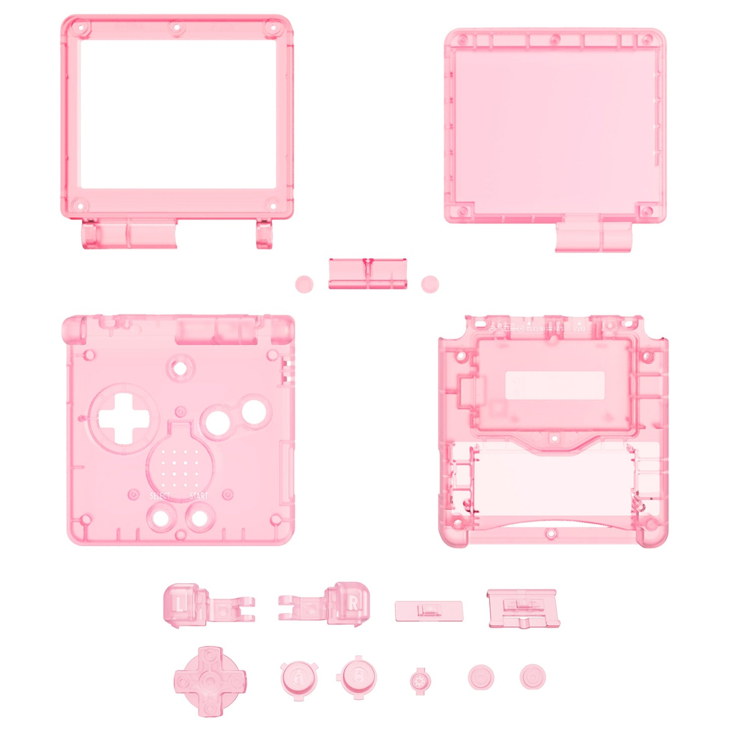 eXtremeRate Retail IPS Ready Upgraded eXtremeRate Cherry Pink Custom Replacement Housing Shell for Gameboy Advance SP GBA SP ¨C Compatible with Both IPS & Standard LCD ¨C Console & Screen NOT Included - ASPM5007