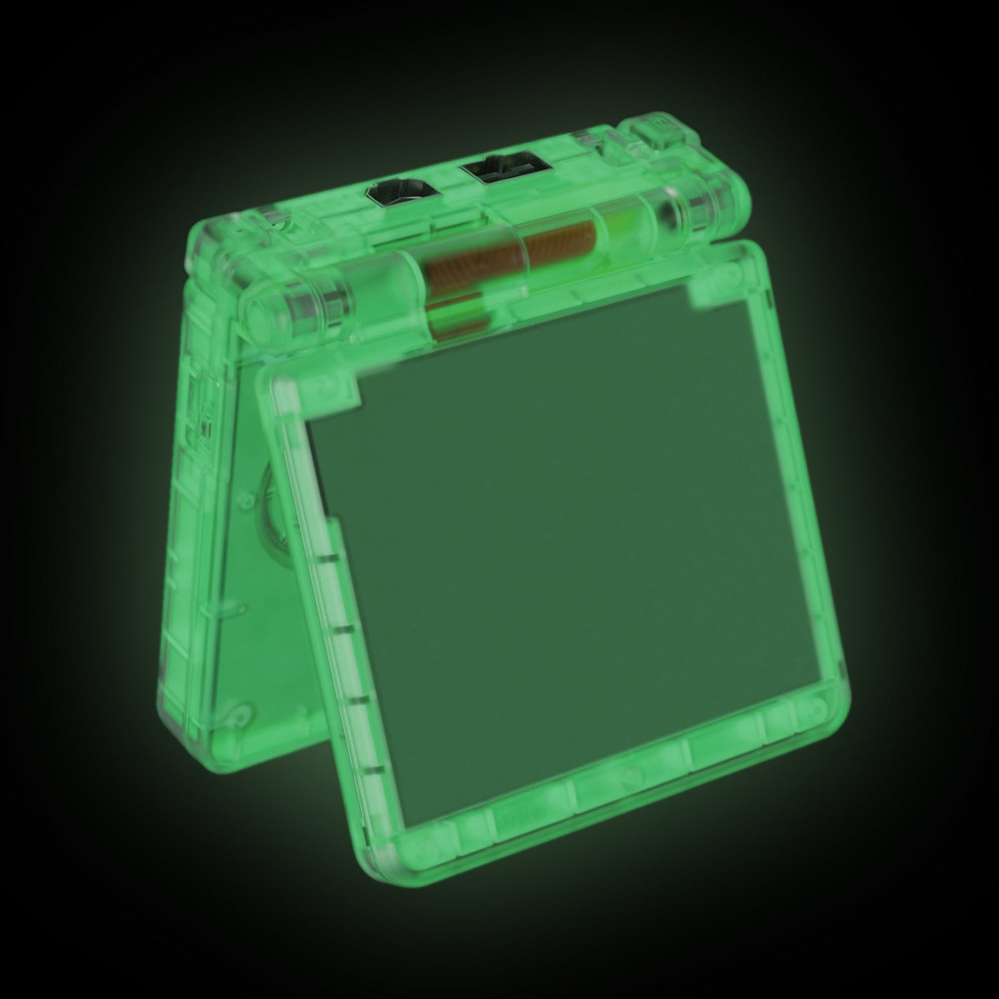 eXtremeRate Retail IPS Ready Upgraded eXtremeRate Glow in Dark - Green Custom Replacement Housing Shell for Gameboy Advance SP GBA SP ¨C Compatible with Both IPS & Standard LCD ¨C Console & Screen NOT Included - ASPM5008