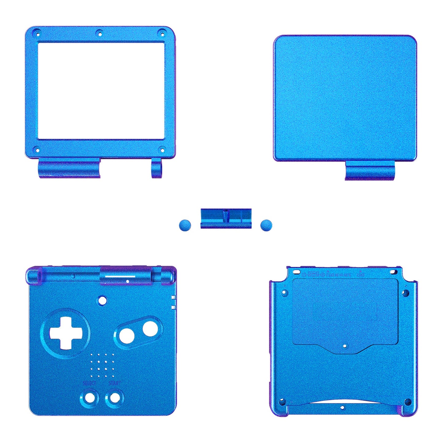 eXtremeRate Retail IPS Ready Upgraded Chameleon Purple Blue Glossy Custom Replacement Housing Shell for Gameboy Advance SP GBA SP ¨C Compatible with Both IPS & Standard LCD ¨C Console & Screen NOT Included - ASPP3001