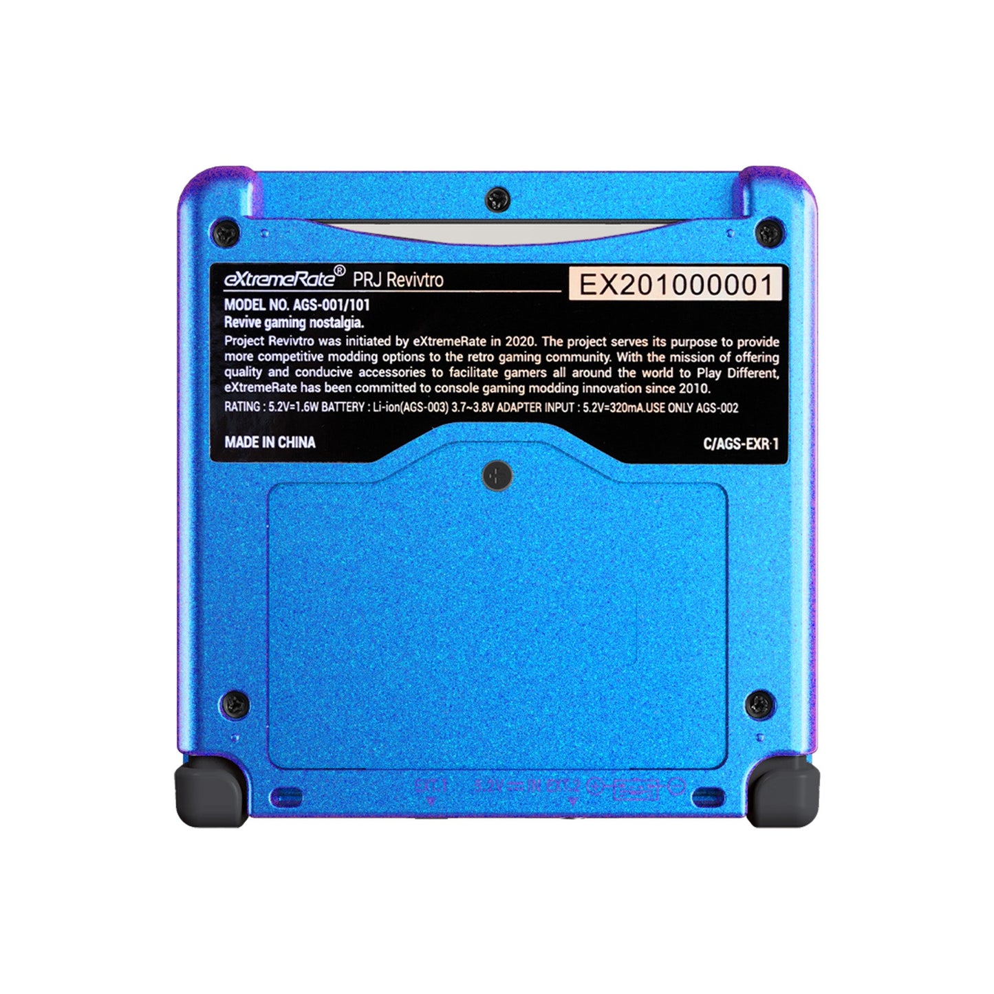 eXtremeRate Retail IPS Ready Upgraded Chameleon Purple Blue Glossy Custom Replacement Housing Shell for Gameboy Advance SP GBA SP ¨C Compatible with Both IPS & Standard LCD ¨C Console & Screen NOT Included - ASPP3001