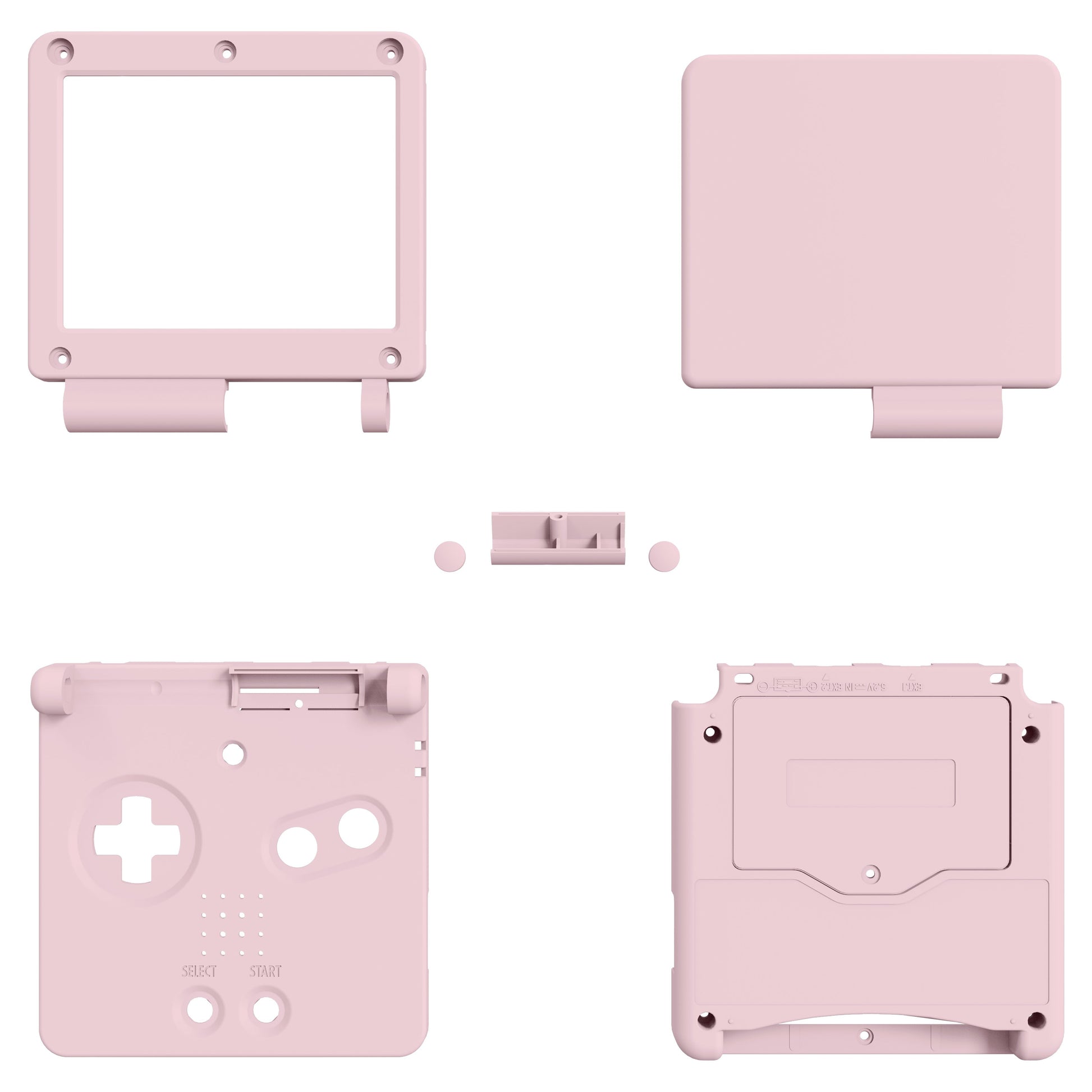 eXtremeRate Retail IPS Ready Upgraded Cherry Blossoms Pink Soft Touch Custom Replacement Housing Shell for Gameboy Advance SP GBA SP ¨C Compatible with Both IPS & Standard LCD ¨C Console & Screen NOT Included - ASPP3003