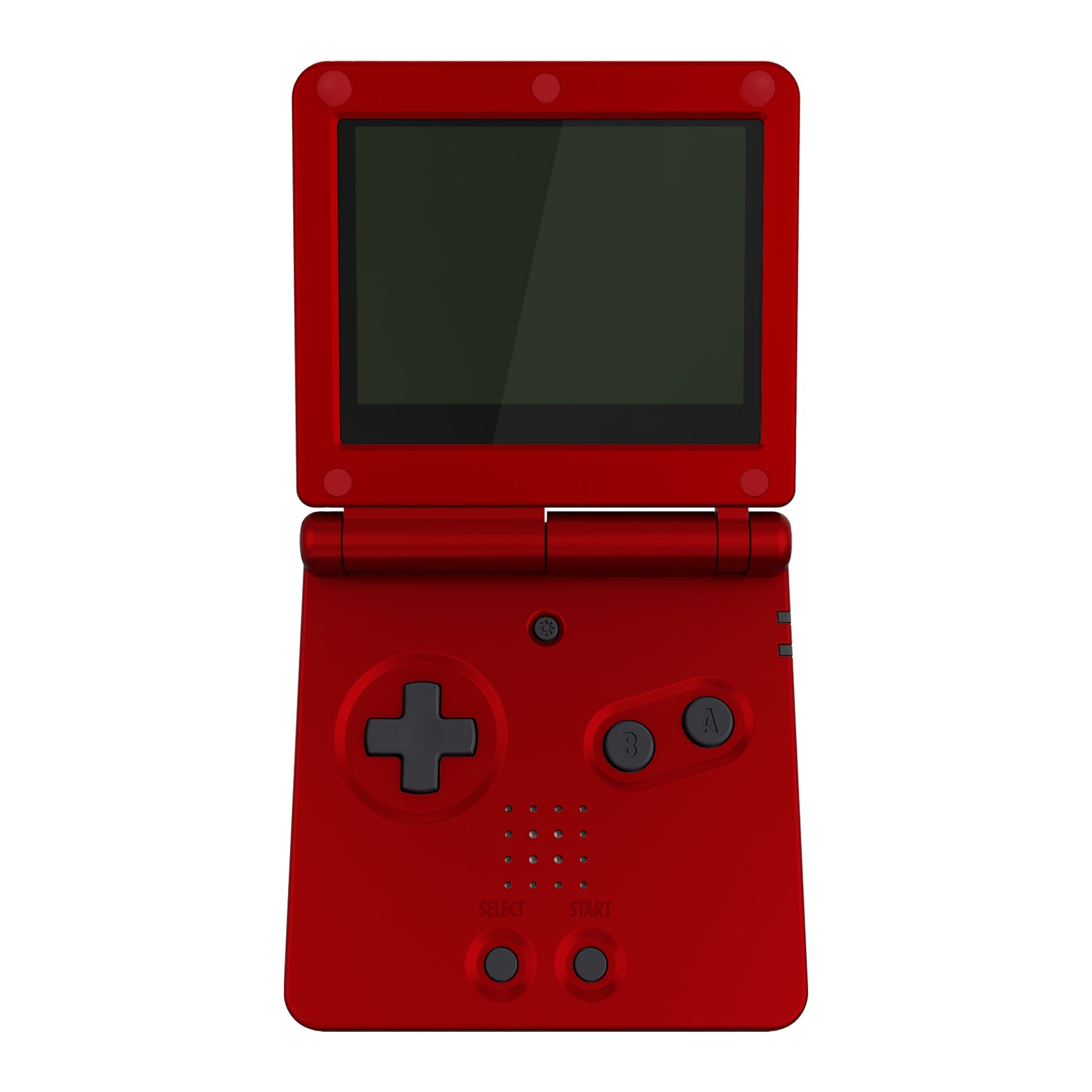 eXtremeRate Retail IPS Ready Upgraded Scarlet Red Soft Touch Custom Replacement Housing Shell for Gameboy Advance SP GBA SP ¨C Compatible with Both IPS & Standard LCD ¨C Console & Screen NOT Included - ASPP3004