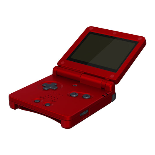 eXtremeRate Retail IPS Ready Upgraded Scarlet Red Soft Touch Custom Replacement Housing Shell for Gameboy Advance SP GBA SP ¨C Compatible with Both IPS & Standard LCD ¨C Console & Screen NOT Included - ASPP3004