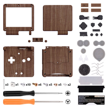 eXtremeRate Retail IPS Ready Upgraded The Wood Grain Soft Touch Custom Replacement Housing Shell for Gameboy Advance SP GBA SP ¨C Compatible with Both IPS & Standard LCD ¨C Console & Screen NOT Included - ASPS2001