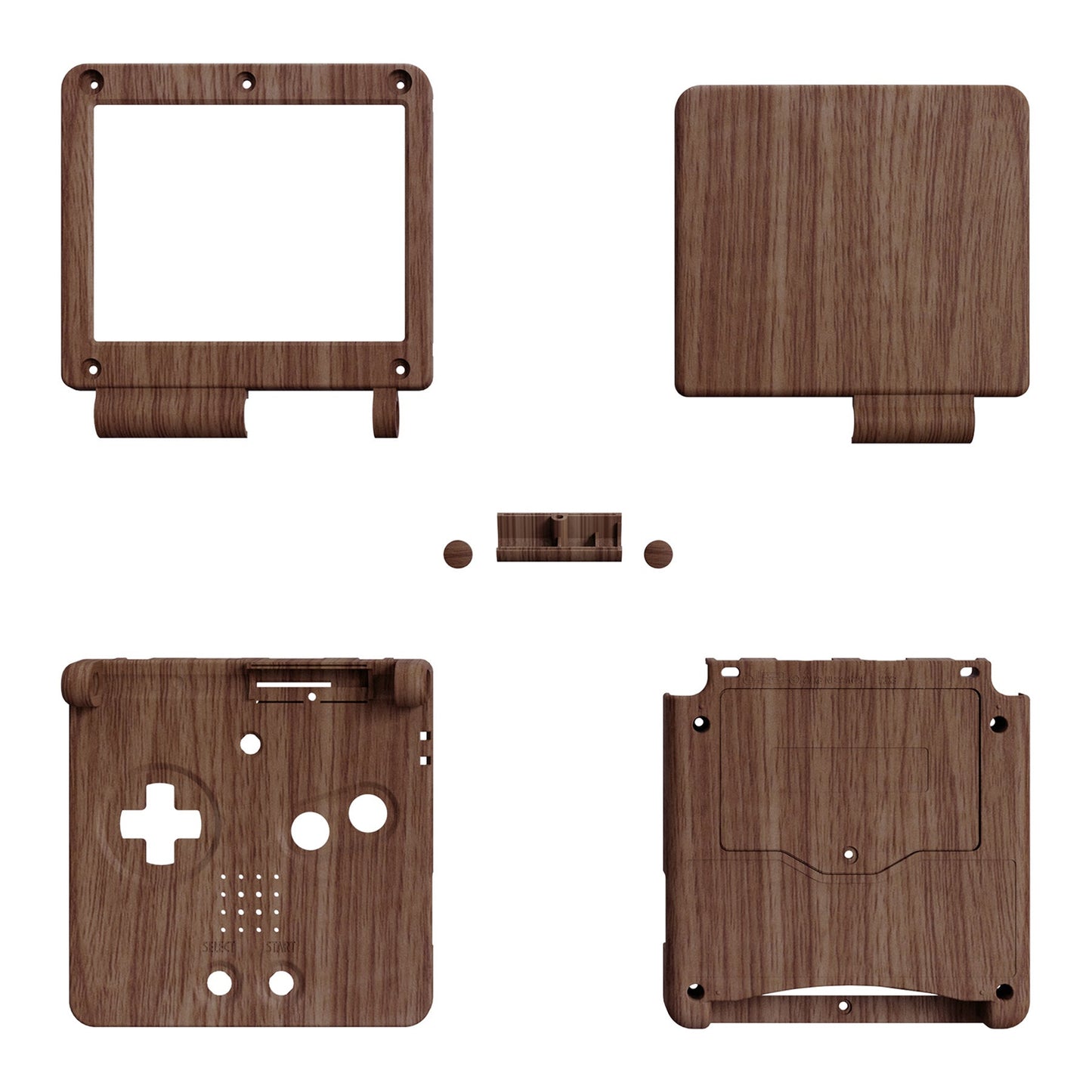 eXtremeRate Retail IPS Ready Upgraded The Wood Grain Soft Touch Custom Replacement Housing Shell for Gameboy Advance SP GBA SP ¨C Compatible with Both IPS & Standard LCD ¨C Console & Screen NOT Included - ASPS2001