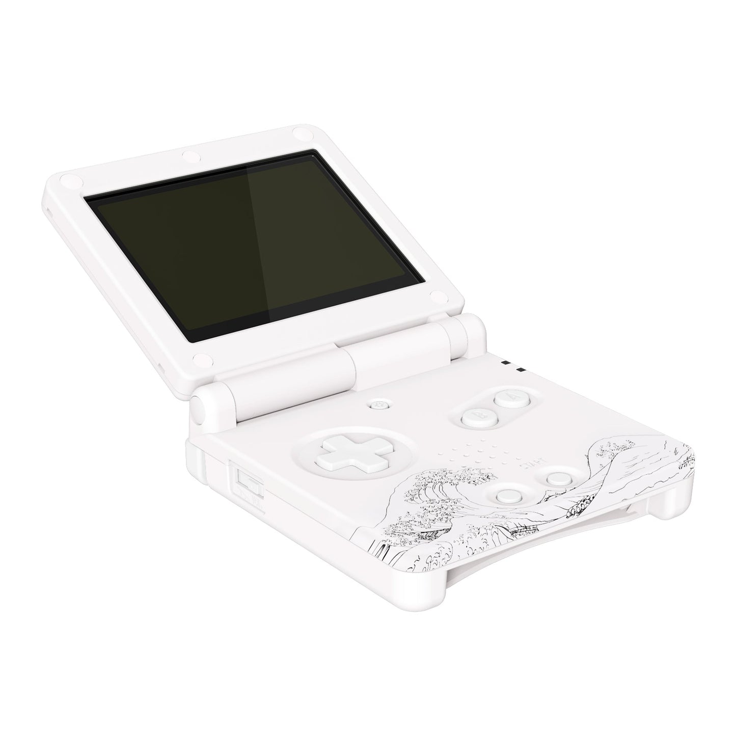 eXtremeRate Retail IPS Ready Upgraded The Great Wave Soft Touch Custom Replacement Housing Shell for Gameboy Advance SP GBA SP ¨C Compatible with Both IPS & Standard LCD ¨C Console & Screen NOT Included - ASPT1001