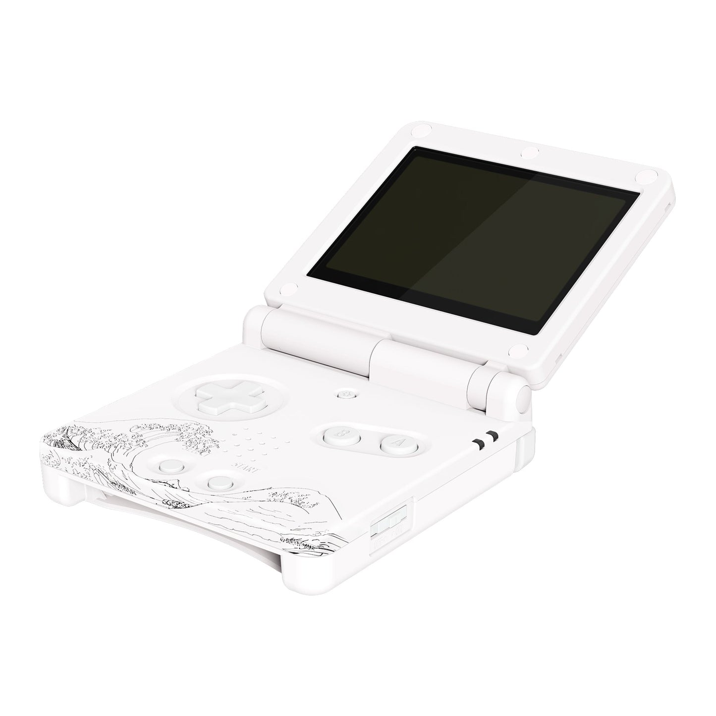 eXtremeRate Retail IPS Ready Upgraded The Great Wave Soft Touch Custom Replacement Housing Shell for Gameboy Advance SP GBA SP ¨C Compatible with Both IPS & Standard LCD ¨C Console & Screen NOT Included - ASPT1001