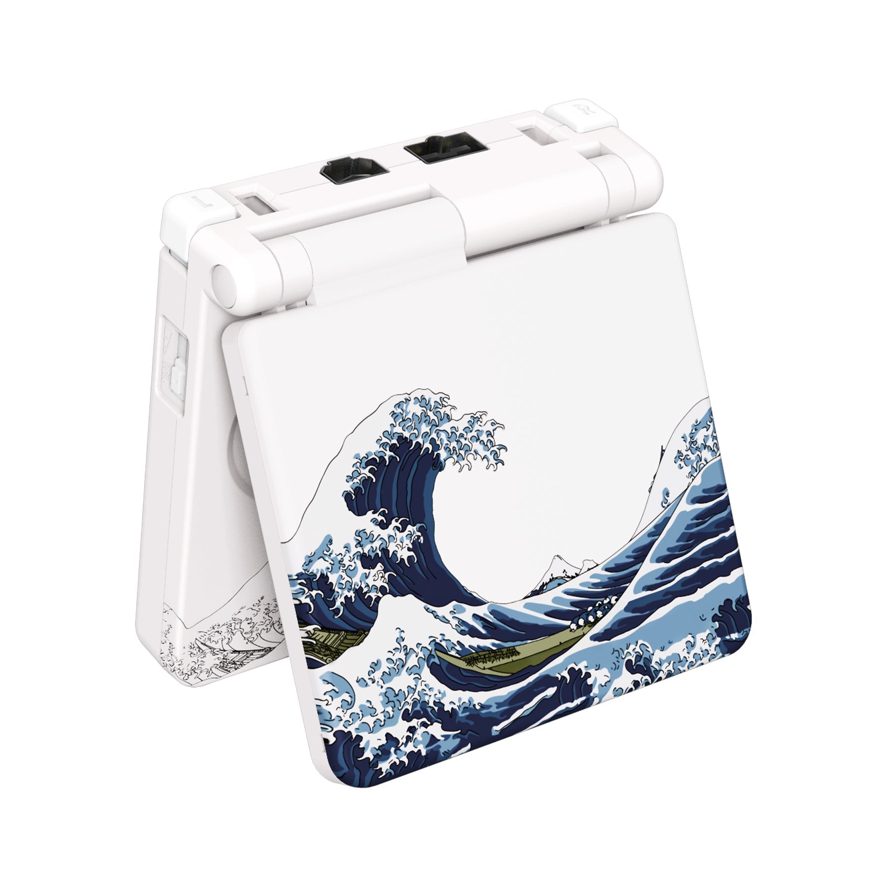 eXtremeRate Retail IPS Ready Upgraded The Great Wave Soft Touch Custom Replacement Housing Shell for Gameboy Advance SP GBA SP ¨C Compatible with Both IPS & Standard LCD ¨C Console & Screen NOT Included - ASPT1001