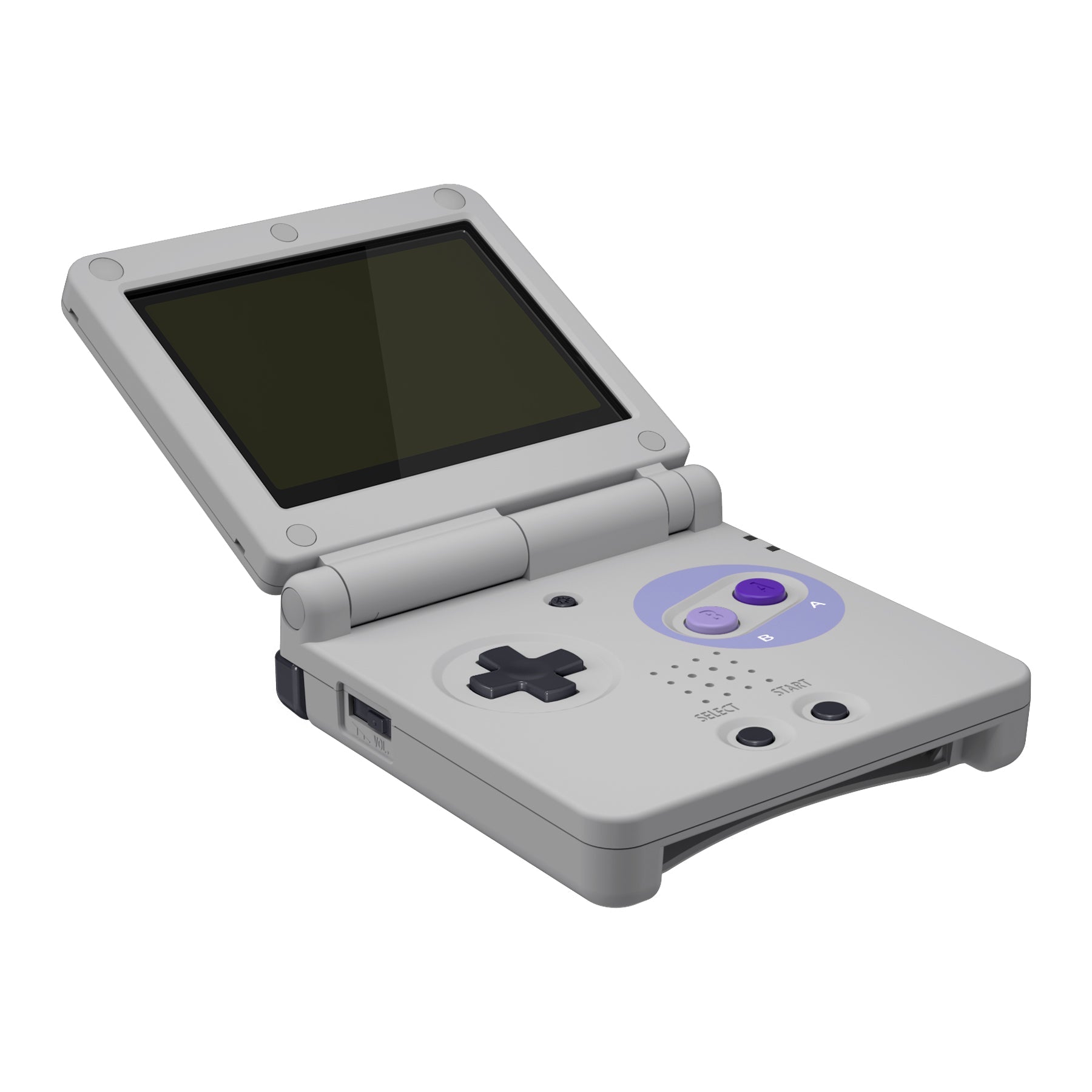 eXtremeRate IPS対応アップグレード版ゲームボーイアドバンスSP（GBA  SP）用交換フルセットシェル＆ボタン、IPSおよび標準LCD両方に対応【クラシックSNESスタイル】