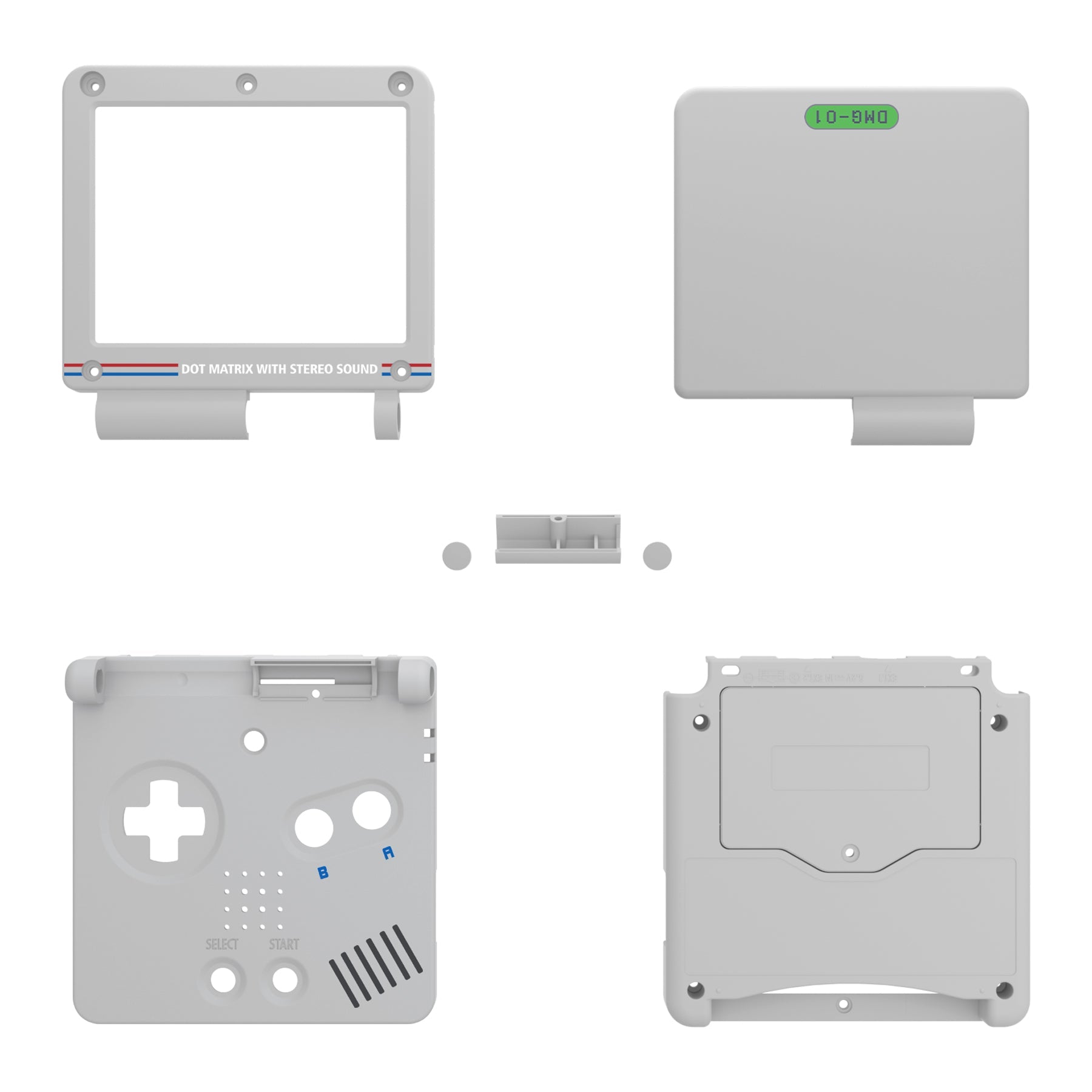 eXtremeRate Retail IPS Ready Upgraded Classic 1989 GB DMG-01 Style Custom Replacement Housing Shell for Gameboy Advance SP GBA SP ¨C Compatible with Both IPS & Standard LCD ¨C Console & Screen NOT Included - ASPY003