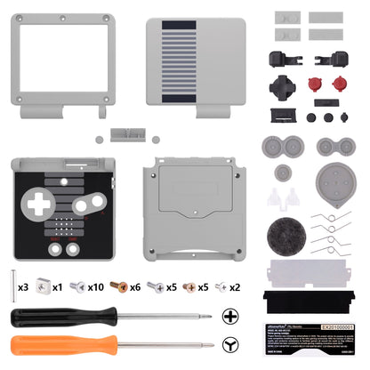 eXtremeRate Retail IPS Ready Upgraded Classic NES Style Custom Replacement Housing Shell for Gameboy Advance SP GBA SP ¨C Compatible with Both IPS & Standard LCD ¨C Console & Screen NOT Included - ASPY005