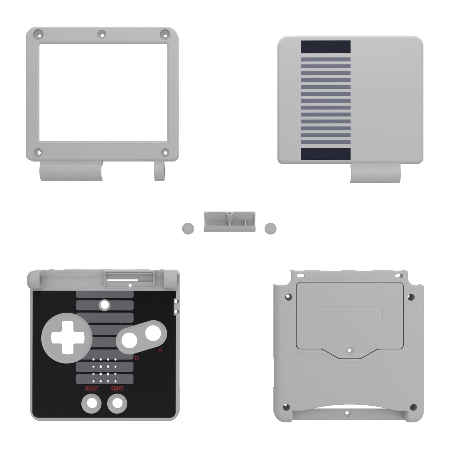 eXtremeRate Retail IPS Ready Upgraded Classic NES Style Custom Replacement Housing Shell for Gameboy Advance SP GBA SP ¨C Compatible with Both IPS & Standard LCD ¨C Console & Screen NOT Included - ASPY005