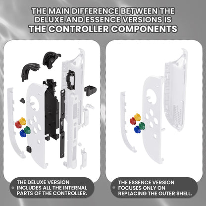 eXtremeRate Nintendo Switch 2対応ジョイコン交換フルセットシェルケース、ボタン付き - デラックス版【ホワイト】