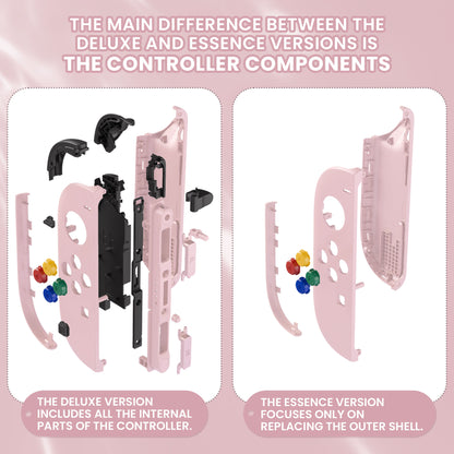 eXtremeRate Nintendo Switch 2対応ジョイコン交換フルセットシェルケース、ボタン付き - デラックス版【チェリーブロッサムピンク】