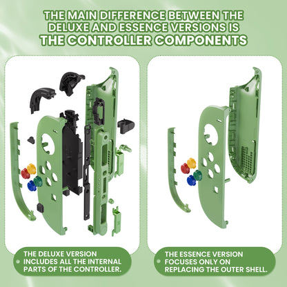 eXtremeRate Nintendo Switch 2対応ジョイコン交換フルセットシェルケース、ボタン付き - デラックス版【抹茶グリーン】