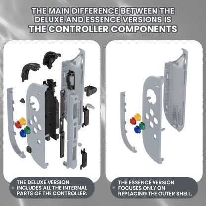 eXtremeRate Nintendo Switch 2対応ジョイコン交換フルセットシェルケース、ボタン付き - デラックス版【ニューホープグレイ】