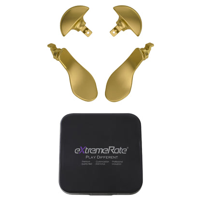 eXtremeRate PS5 edgeコントローラー対応交換式4個セット金属製バックパドル【メタリックヒーローゴールド】