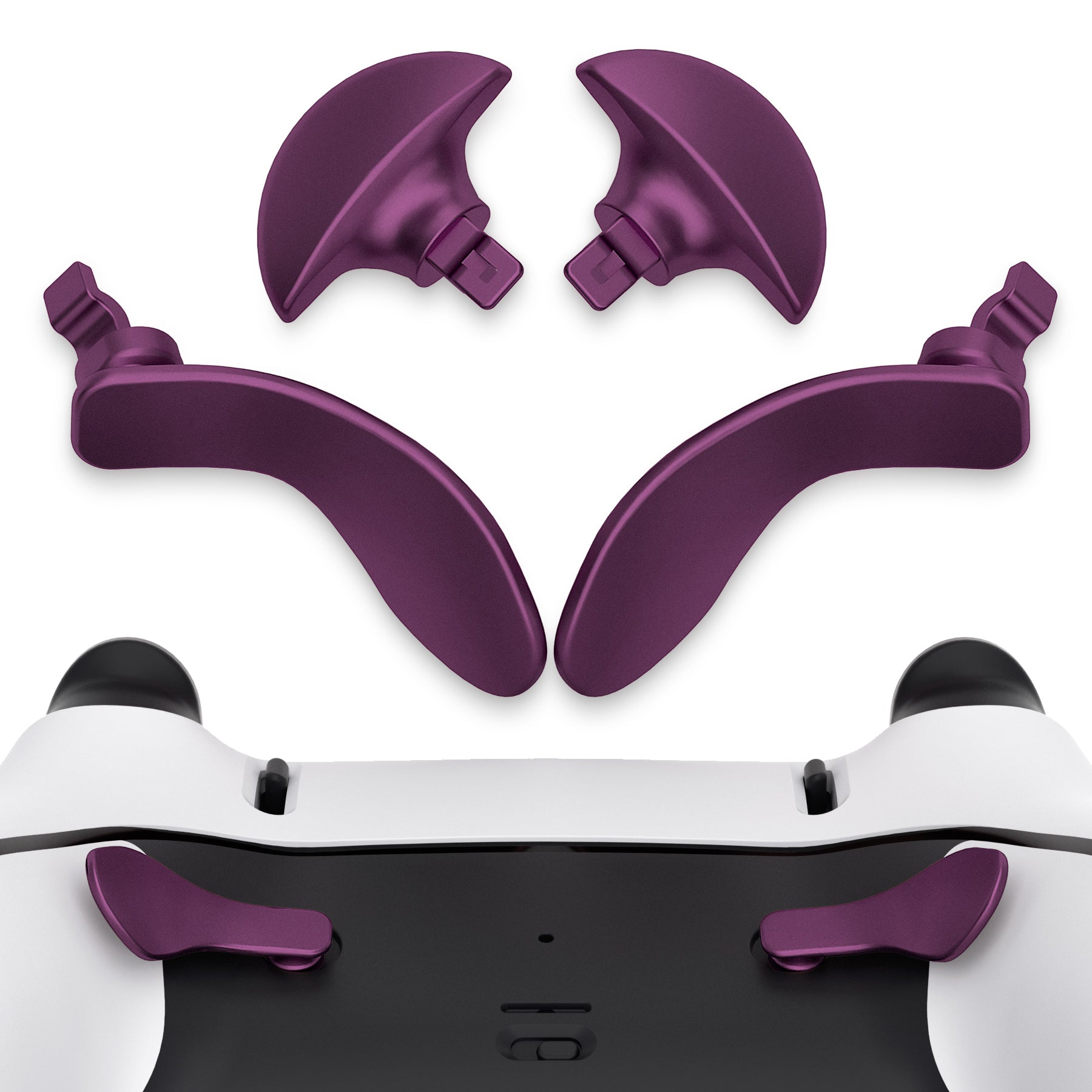 eXtremeRate Retail Back Paddles for PS5 Edge Controller, Metallic Grape Replacement Interchangeable 4PCS Metal Back Buttons for PS5 Edge Controller - Controller NOT Included - BHPFP002