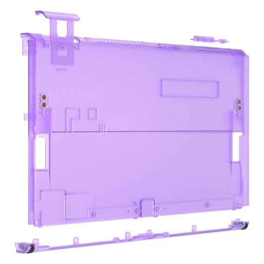 eXtremeRate Retail Clear Atomic Purple Console Back Plate DIY Replacement Housing Shell Case for Nintendo Switch OLED Console ¨C JoyCon Shell & Kickstand NOT Included - BNSOM5002