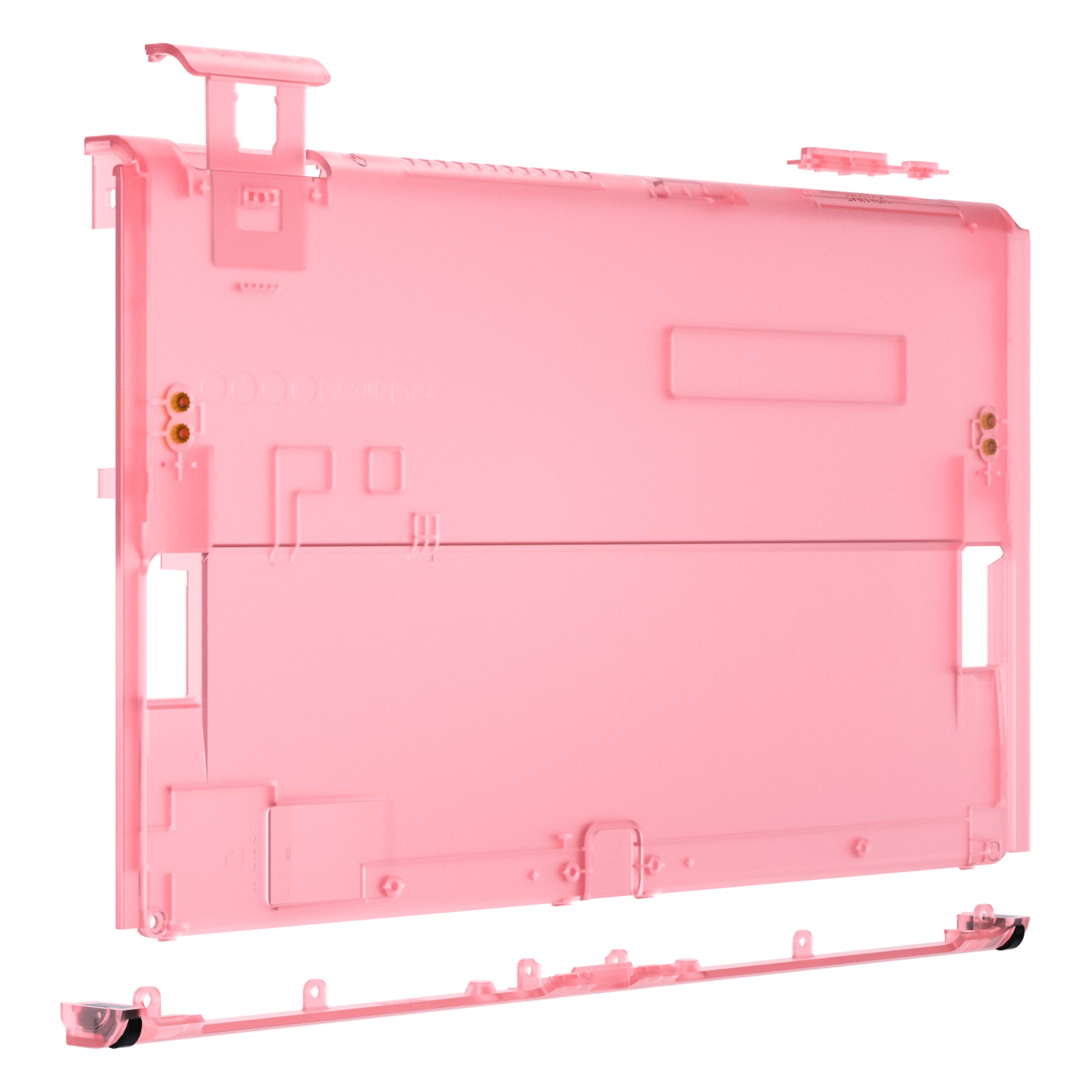 eXtremeRate Retail Cherry Pink Console Back Plate DIY Replacement Housing Shell Case for Nintendo Switch OLED Console ¨C JoyCon Shell & Kickstand NOT Included - BNSOM5004