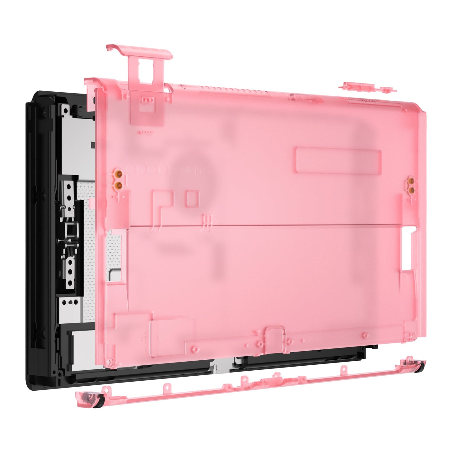 eXtremeRate Retail Cherry Pink Console Back Plate DIY Replacement Housing Shell Case for Nintendo Switch OLED Console ¨C JoyCon Shell & Kickstand NOT Included - BNSOM5004