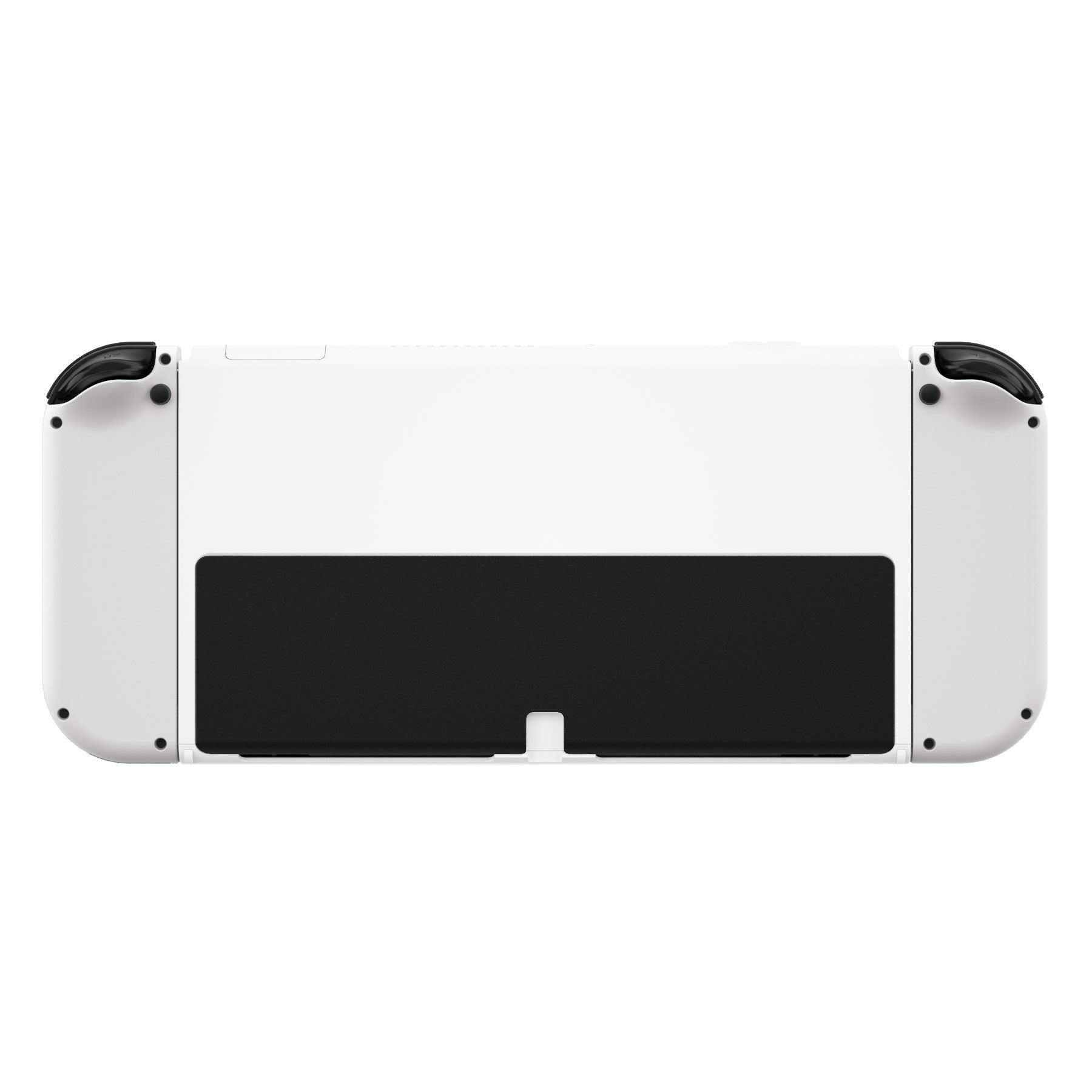 eXtremeRate Retail White Soft Touch Console Back Plate DIY Replacement Housing Shell Case for Nintendo Switch OLED Console ¨C JoyCon Shell & Kickstand NOT Included - BNSOP3005