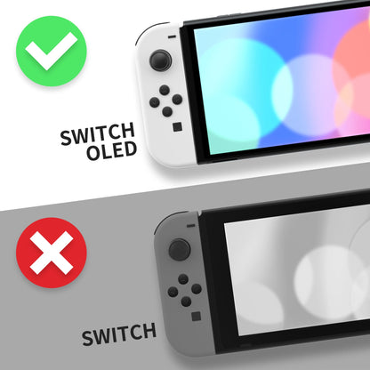 eXtremeRate Retail White Soft Touch Console Back Plate DIY Replacement Housing Shell Case for Nintendo Switch OLED Console ¨C JoyCon Shell & Kickstand NOT Included - BNSOP3005