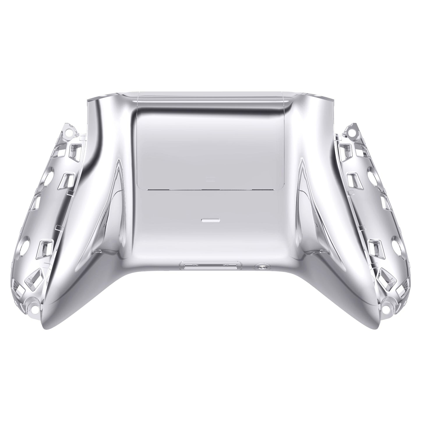 eXtremeRate Retail Chrome Silver Glossy Custom Bottom Shell with Battery Cover for Xbox Series S/X Controller, Replacement Backplate for Xbox Core Controller - Controller & Side Rails NOT Included - BX3D402