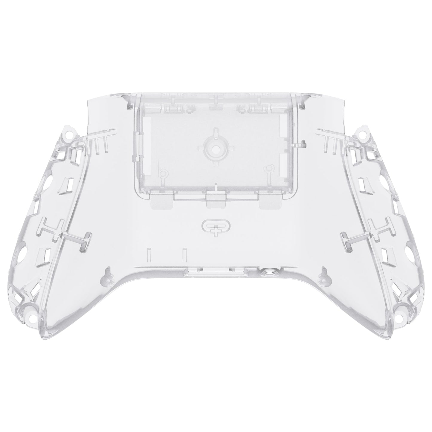 eXtremeRate Retail Clear Custom Bottom Shell with Battery Cover for Xbox Series S/X Controller, DIY Replacement Backplate Cover for Xbox Core Controller Model 1914 - Controller & Side Rails NOT Included - BX3M501