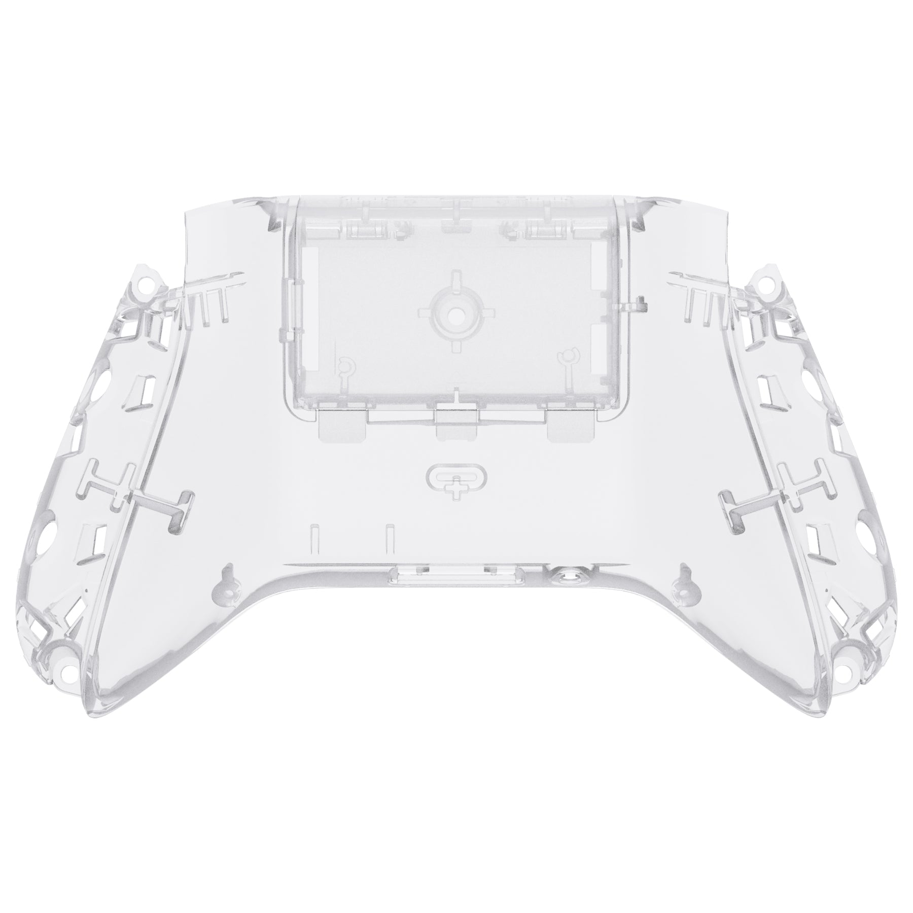 eXtremeRate Retail Clear Custom Bottom Shell with Battery Cover for Xbox Series S/X Controller, DIY Replacement Backplate Cover for Xbox Core Controller Model 1914 - Controller & Side Rails NOT Included - BX3M501