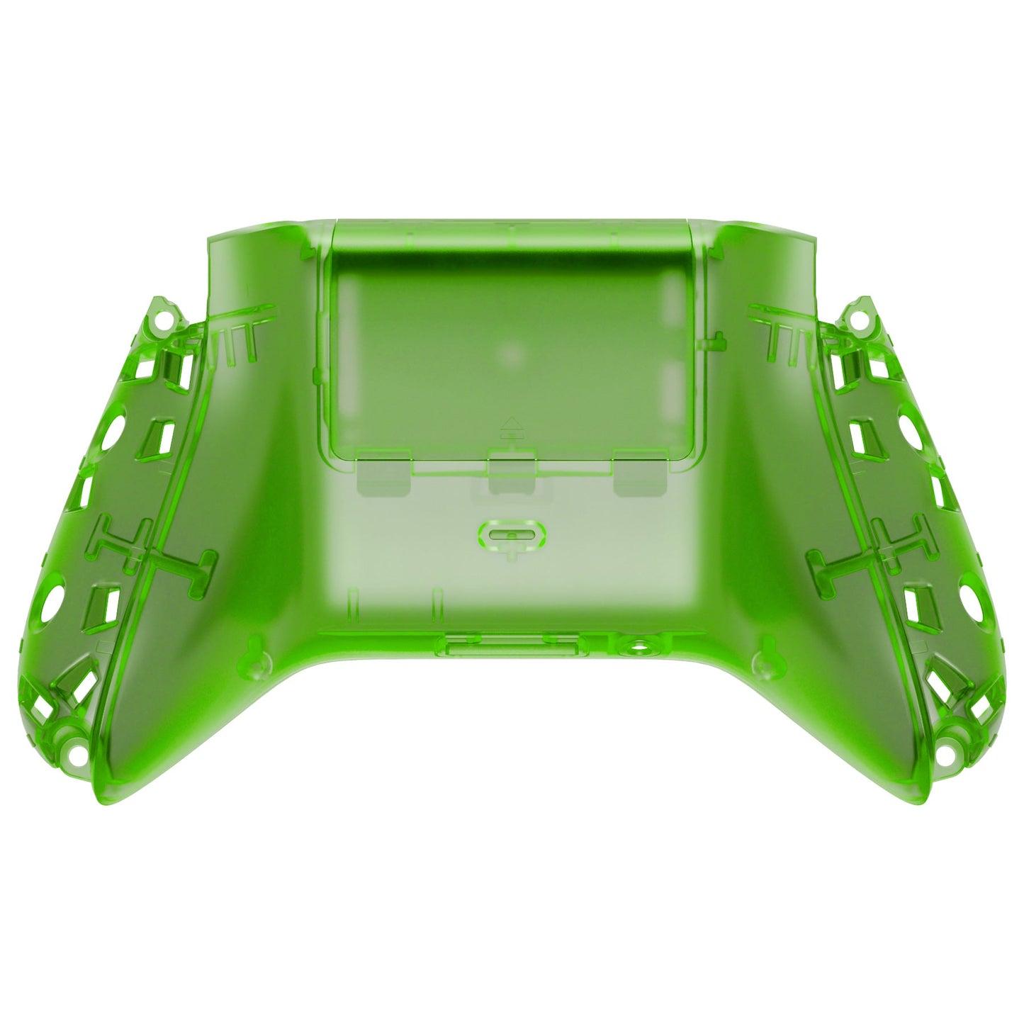 eXtremeRate Retail Clear Green Custom Bottom Shell with Battery Cover for Xbox Series S/X Controller, DIY Replacement Backplate Cover for Xbox Core Controller Model 1914 - Controller & Side Rails NOT Included - BX3M503