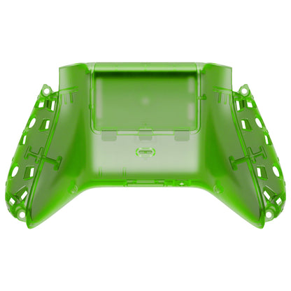 eXtremeRate Retail Clear Green Custom Bottom Shell with Battery Cover for Xbox Series S/X Controller, DIY Replacement Backplate Cover for Xbox Core Controller Model 1914 - Controller & Side Rails NOT Included - BX3M503