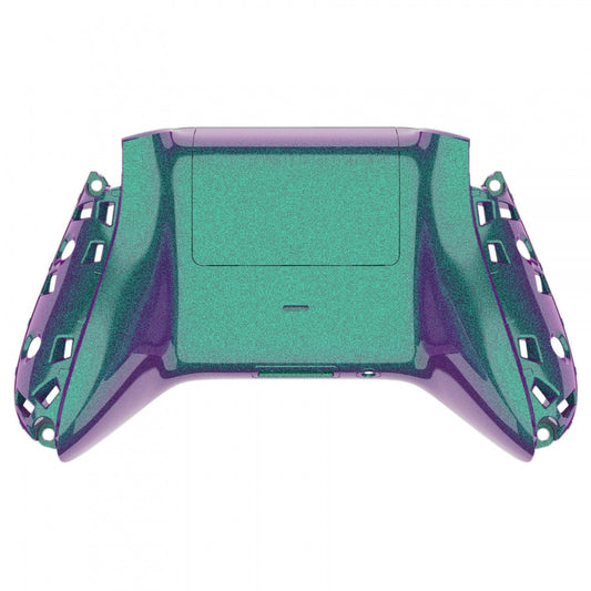 eXtremeRate Retail Chameleon Green Purple Glossy Custom Bottom Shell w/ Battery Cover for Xbox Series S/X Controller - Controller & Side Rails NOT Included - BX3P302