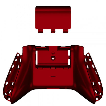 eXtremeRate Retail Scarlet Red Soft Touch Replacement Back Shell w/ Battery Cover for Xbox Series S/X Controller - Controller & Side Rails NOT Included - BX3P303