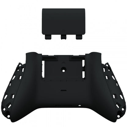 eXtremeRate Retail Black Soft Touch Replacement Back Shell w/ Battery Cover for Xbox Series S/X Controller - Controller & Side Rails NOT Included - BX3P309