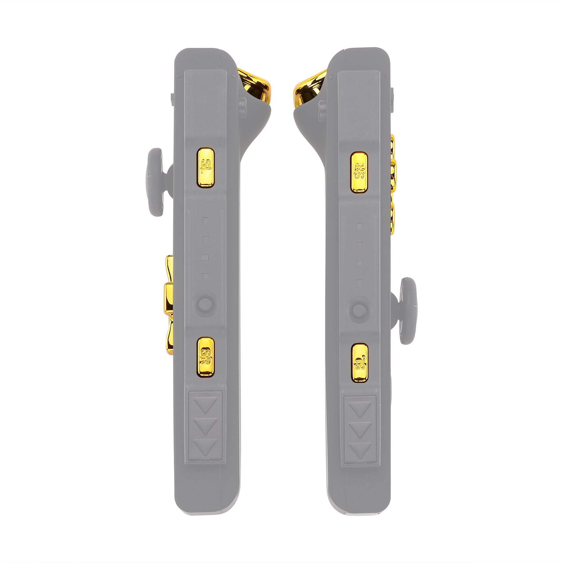 eXtremeRate Retail Chrome Gold D-pad ABXY Keys SR SL L R ZR ZL Trigger Buttons Springs, Replacement Full Set Buttons Fix Kits for NS Switch Joycon & OLED JoyCon (D-pad ONLY Fits for eXtremeRate Joycon D-pad Shell) - BZD401