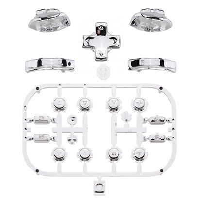 eXtremeRate Dpad Version Replacement Full Set Buttons for Joycon of Switch (D-pad ONLY Fits for eXtremeRate D-pad Shell for Joycon) - Chrome Silver eXtremeRate