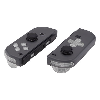 eXtremeRate Retail Transparent Clear D-pad ABXY Keys SR SL L R ZR ZL Trigger Buttons Springs, Replacement Full Set Buttons Fix Kits for NS Switch Joycon & OLED JoyCon (D-pad ONLY Fits for eXtremeRate Joycon D-pad Shell) - BZM501