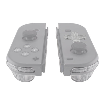 eXtremeRate Retail Transparent Clear D-pad ABXY Keys SR SL L R ZR ZL Trigger Buttons Springs, Replacement Full Set Buttons Fix Kits for NS Switch Joycon & OLED JoyCon (D-pad ONLY Fits for eXtremeRate Joycon D-pad Shell) - BZM501