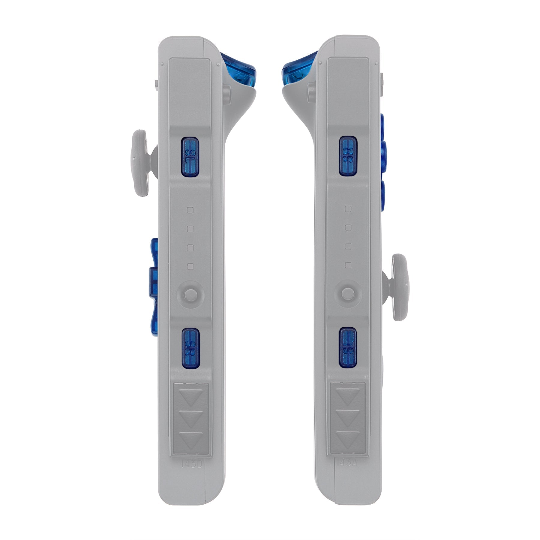 eXtremeRate Retail Transparent Clear Blue D-pad ABXY Keys SR SL L R ZR ZL Trigger Buttons Springs, Replacement Full Set Buttons Fix Kits for NS Switch Joycon & OLED JoyCon (D-pad ONLY Fits for eXtremeRate Joycon D-pad Shell) - BZM504