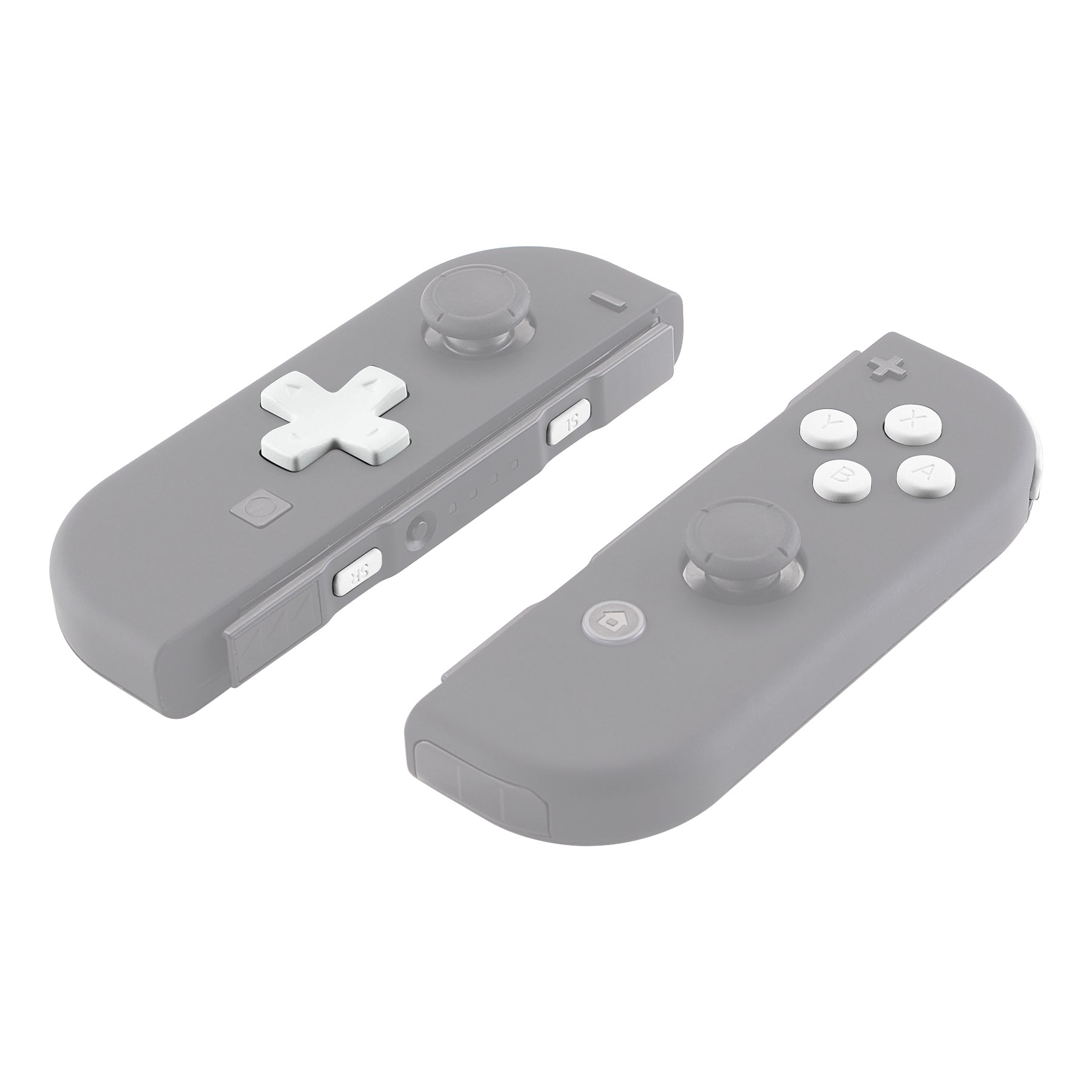 eXtremeRate Retail White D-pad ABXY Keys SR SL L R ZR ZL Trigger Buttons Springs, Replacement Full Set Buttons Fix Kits for NS Switch Joycon & OLED JoyCon (D-pad ONLY Fits for eXtremeRate Joycon D-pad Shell) - BZP303