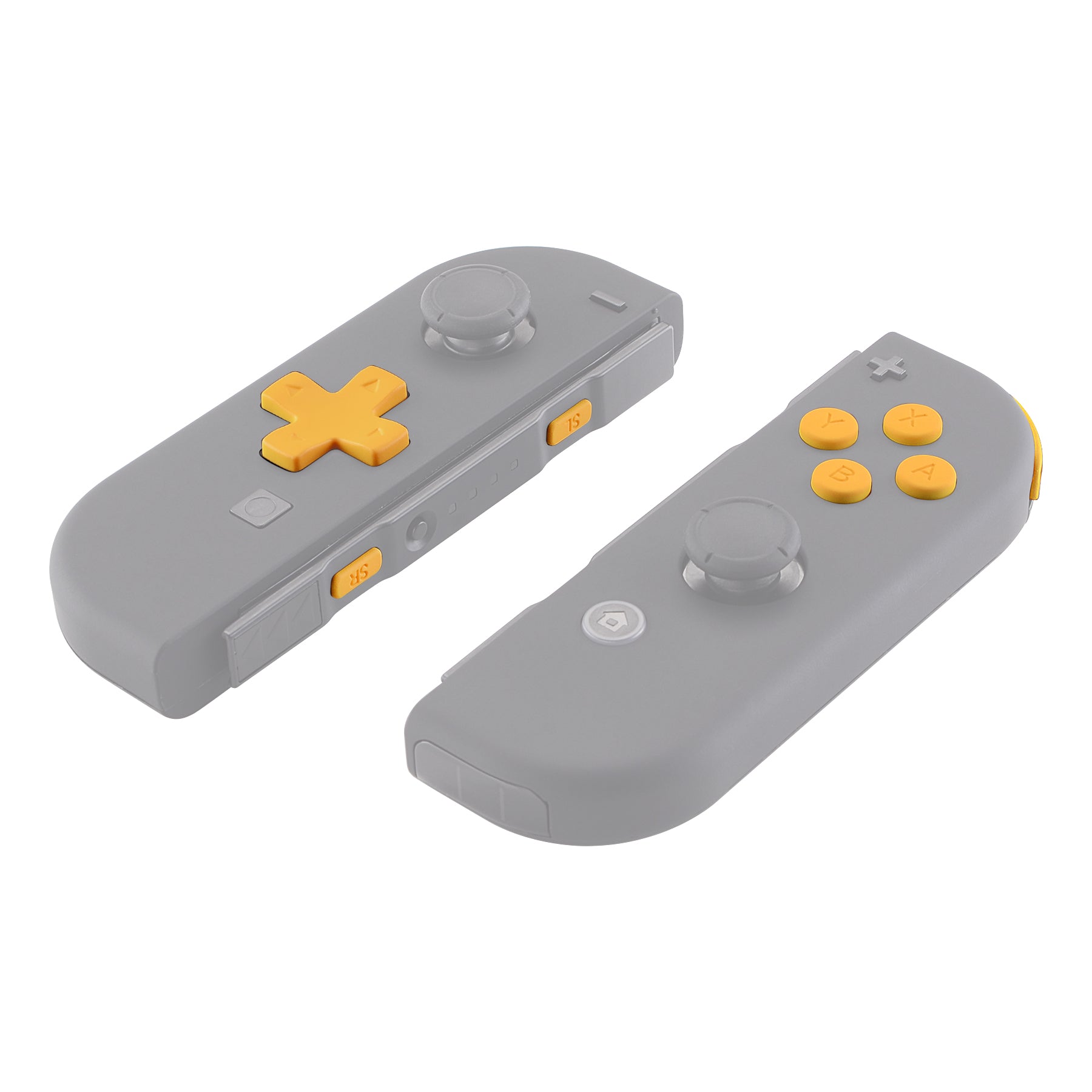 eXtremeRate Retail Caution Yellow D-pad ABXY Keys SR SL L R ZR ZL Trigger Buttons Springs, Replacement Full Set Buttons Fix Kits for NS Switch Joycon & OLED JoyCon (D-pad ONLY Fits for eXtremeRate Joycon D-pad Shell) - BZP305