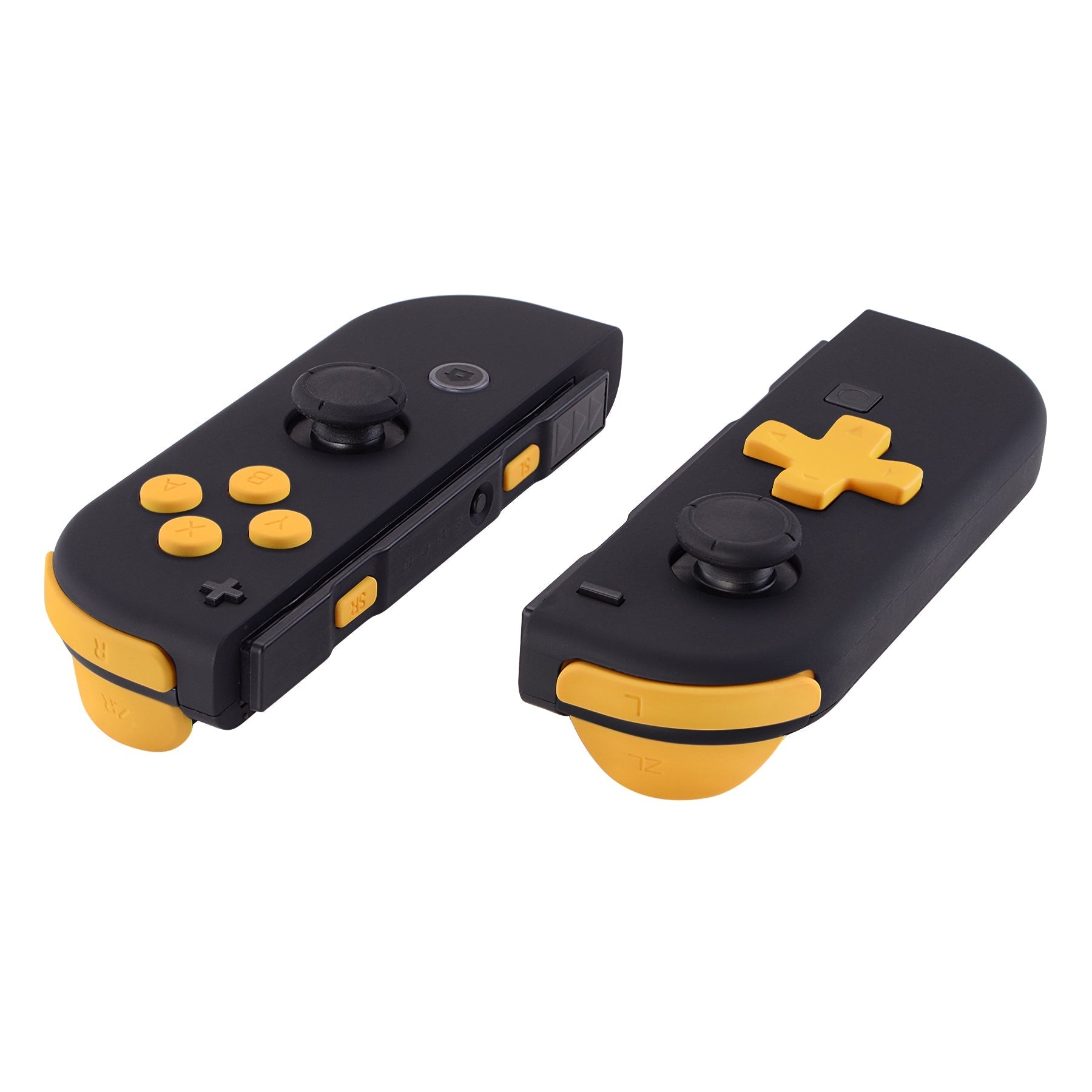 eXtremeRate Retail Caution Yellow D-pad ABXY Keys SR SL L R ZR ZL Trigger Buttons Springs, Replacement Full Set Buttons Fix Kits for NS Switch Joycon & OLED JoyCon (D-pad ONLY Fits for eXtremeRate Joycon D-pad Shell) - BZP305