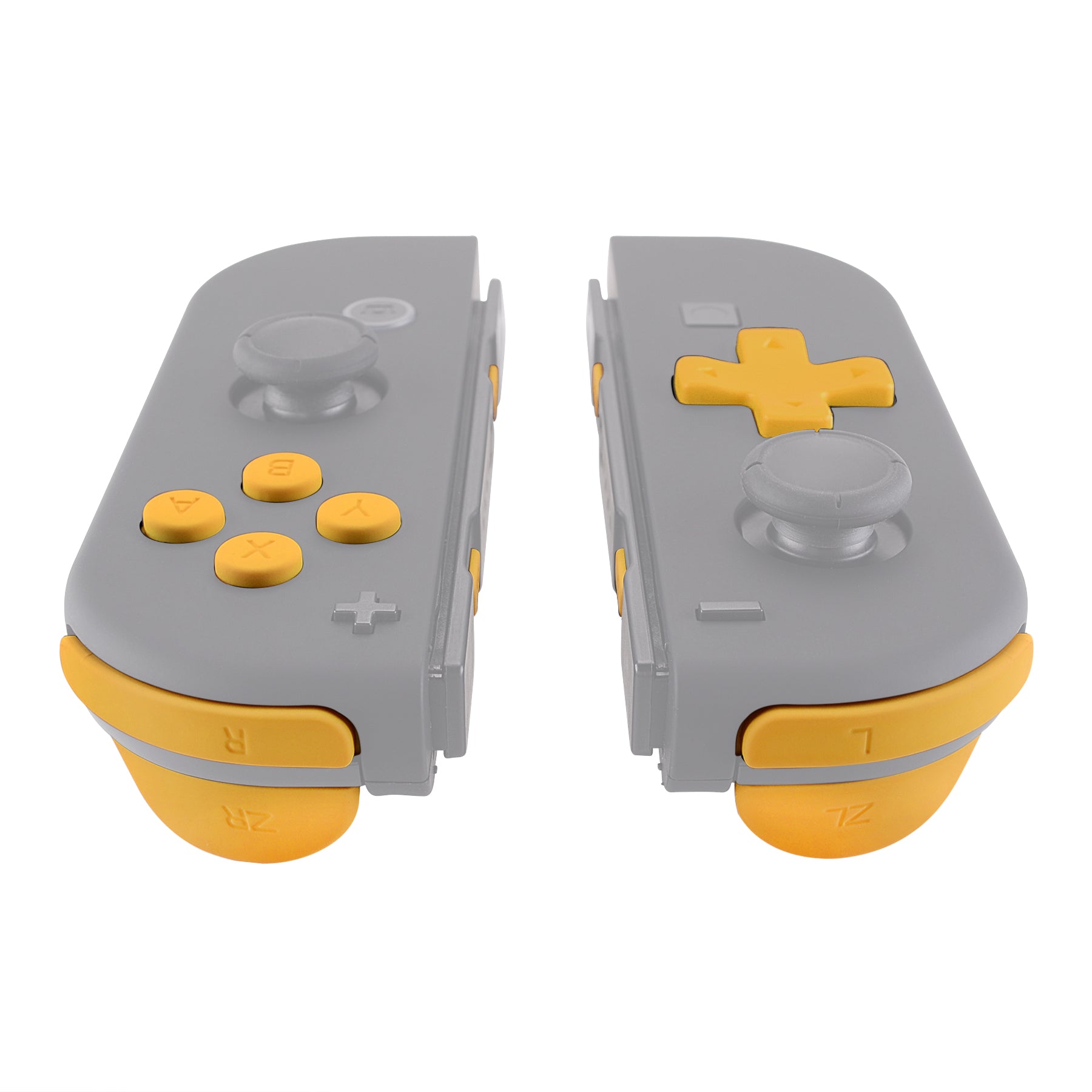 eXtremeRate Retail Caution Yellow D-pad ABXY Keys SR SL L R ZR ZL Trigger Buttons Springs, Replacement Full Set Buttons Fix Kits for NS Switch Joycon & OLED JoyCon (D-pad ONLY Fits for eXtremeRate Joycon D-pad Shell) - BZP305