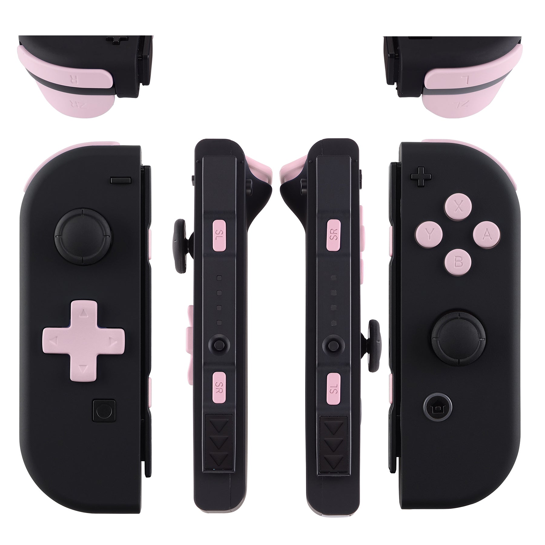 eXtremeRate Retail Cherry Blossoms Pink D-pad ABXY Keys SR SL L R ZR ZL Trigger Buttons Springs, Replacement Full Set Buttons Fix Kits for NS Switch Joycon & OLED JoyCon (D-pad ONLY Fits for eXtremeRate Joycon D-pad Shell) - BZP306